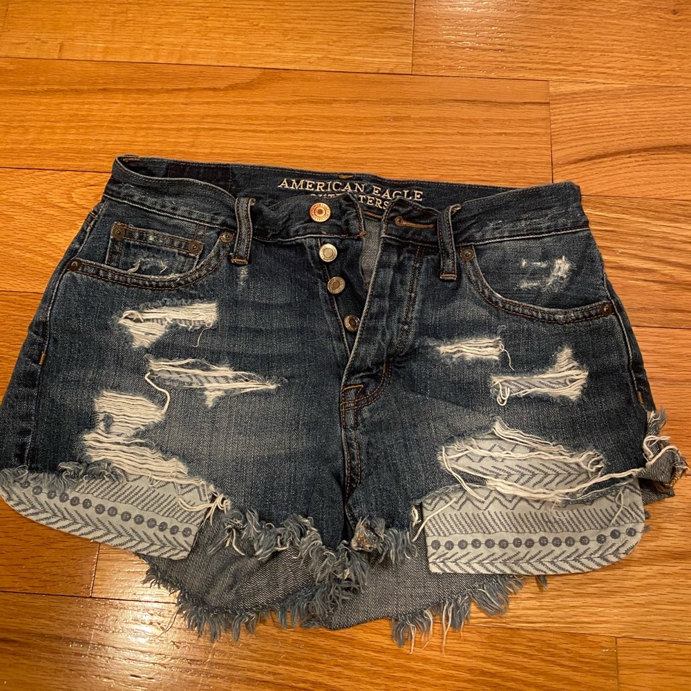 American eagle lowrise jean shorts